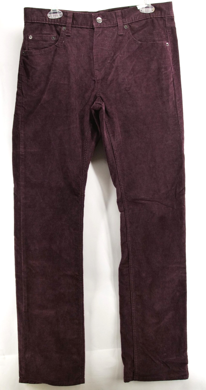 NWT Banana Republic Corduroy Pants Mens 32x34 Dark Red Chino Vintage Straight